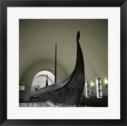 Framed 9th Century Viking Ships Oslo, Norway Print