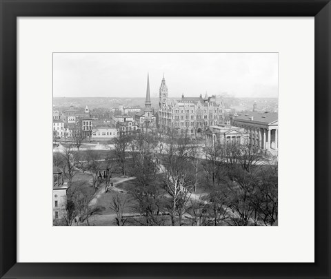 Framed Richmond, Va. black and white Print