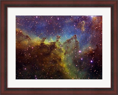 Framed Part of the IC1805 (Heart nebula) in Cassiopeia Print