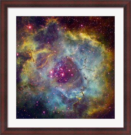 Framed Rosette nebula (NGC 2244) in Monoceros Print