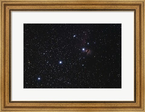 Framed Orion&#39;s Belt, Horsehead Nebula and Flame Nebula Print