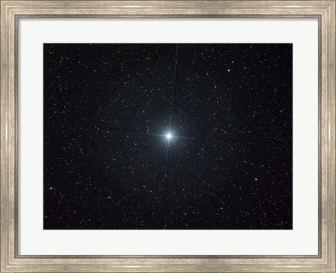 Framed bright star Altair in the constellation Aquila Print