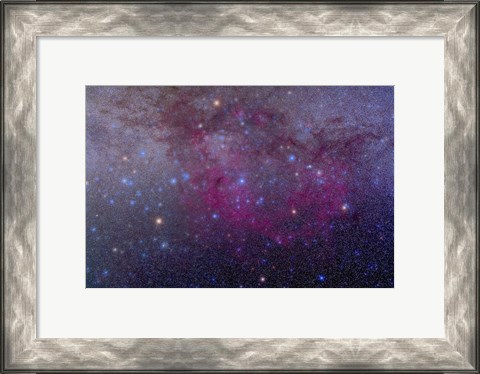 Framed extensive Gum Nebula area in the constellation Vela Print