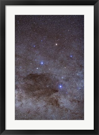 Framed Southern Cross and Coalsack Nebula in Crux Print