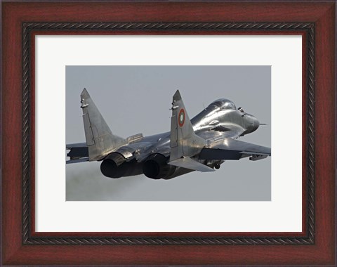 Framed Bulgarian Air Force MiG-29 aircraft Print