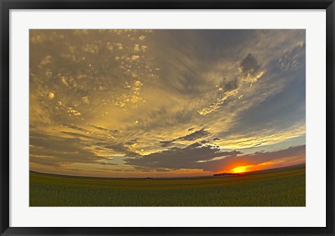 Framed Cloudscape at sunset, Alberta, Canada Print