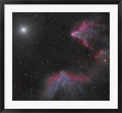 Framed IC 59 and IC 63 in Cassiopeia Print