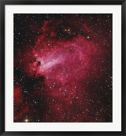 Framed Messier 17, The Swan Nebula in Sagittarius Print
