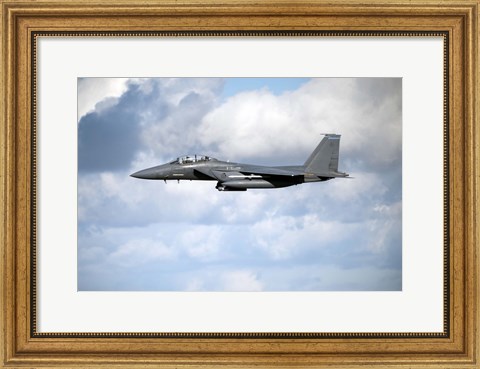 Framed United States Air Force F-15 Strike Eagle in flight Print
