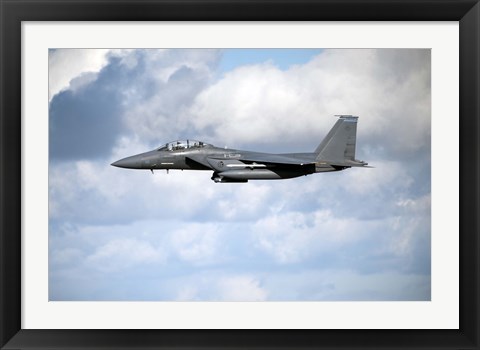 Framed United States Air Force F-15 Strike Eagle in flight Print