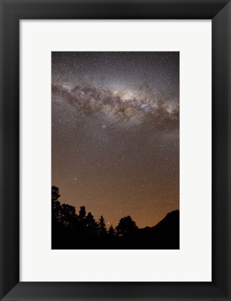 Framed center of the Milky Way above the Sierras, Argentina Print