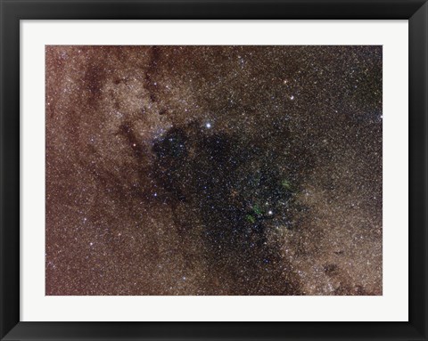 Framed Widefield view of star flux in Cygnus Print