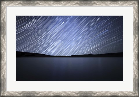 Framed Star trails of the celestial equator in Somuncura, Argentina Print
