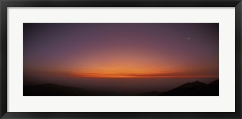 Framed Panoramic view of Las Campanas Observatory at twilight, Chile Print