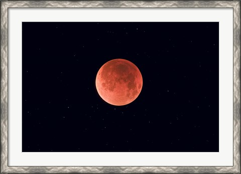 Framed Total lunar eclipse taken near Calgary, Alberta, Canada Print