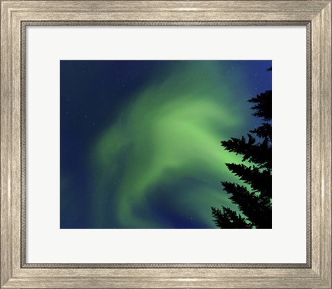 Framed Aurora Borealis in Troms County, Norway Print