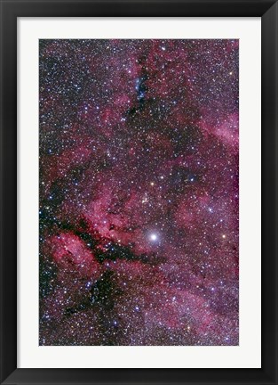 Framed Sadr region of Cygnus around Gamma Cygni Print