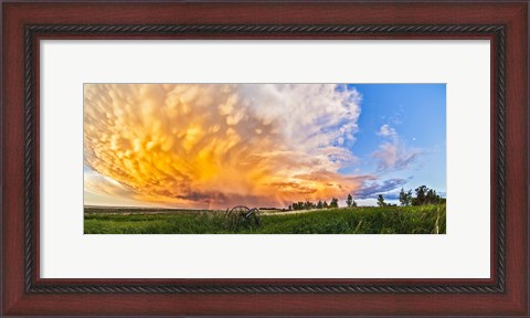 Framed Panoramic view of mammatocumulus clouds, Alberta, Canada Print