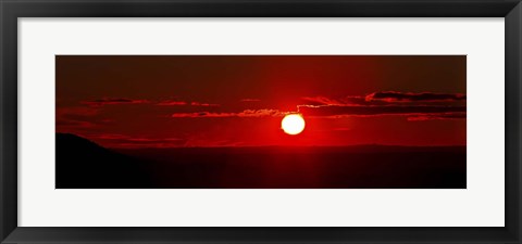 Framed panoramic image where clouds mimic solar prominences Print