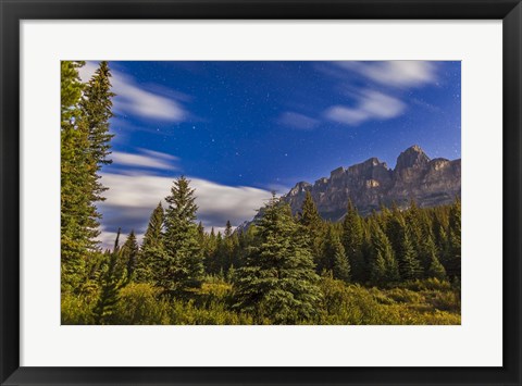 Framed he Big Dipper over Castle Mountain, Banff National Park, Canada Print