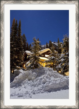 Framed Orion constellation above Mount Fairview, Alberta, Canada Print