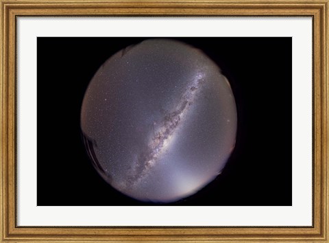 Framed Southern Milky Way with zodiacal light prominent in the east Print