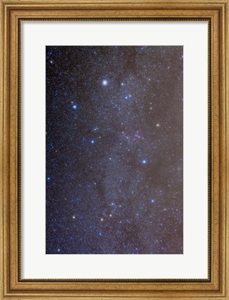 Framed constellations of Auriga and southern Gemini Print