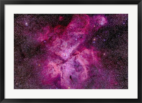 Framed Carina Nebula in the southern sky Print