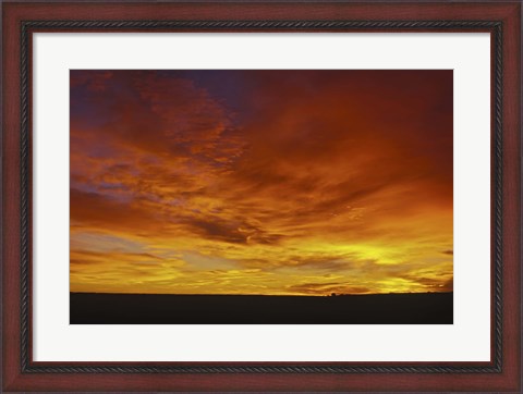Framed Colorful clouds at sunset in Alberta, Canada Print