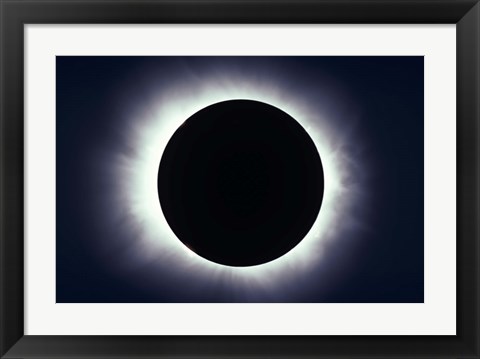 Framed Total solar eclipse taken near Carberry, Manitoba, Canada Print