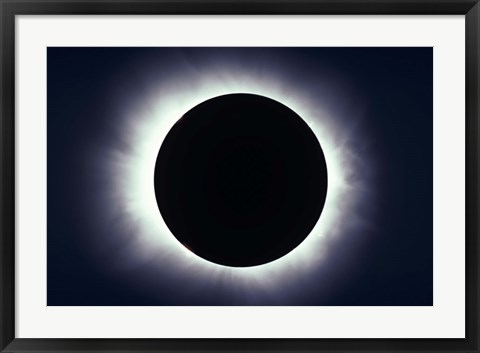 Framed Total solar eclipse taken near Carberry, Manitoba, Canada Print