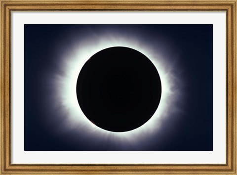 Framed Total solar eclipse taken near Carberry, Manitoba, Canada Print