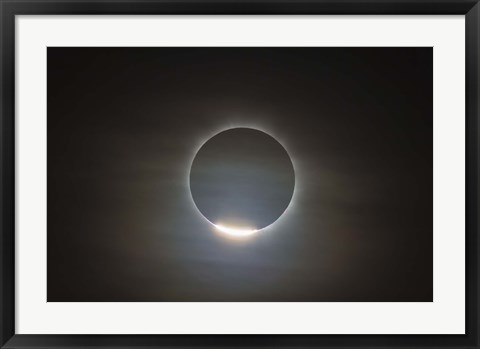 Framed first diamond ring during the total eclipse of the Sun Print