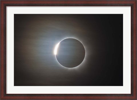 Framed second diamond ring during the total eclipse of the Sun Print