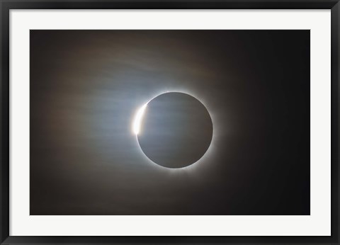 Framed second diamond ring during the total eclipse of the Sun Print