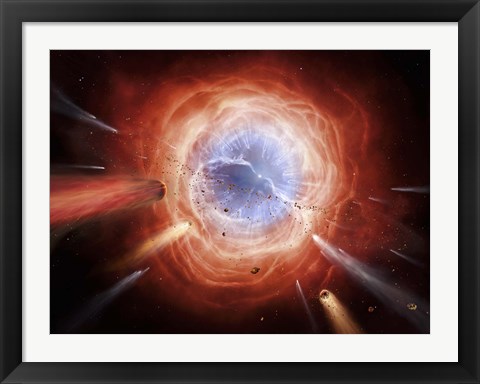 Framed planetary nebula is forming as the star expells its outer layers Print