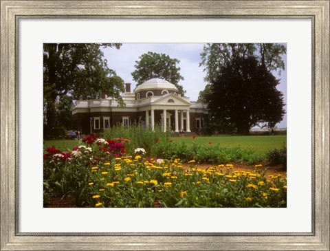 Framed Gardens at Jefferson s home at Monticello Print