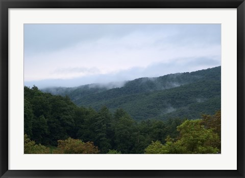 Framed Fog in the Mountains Print