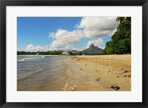 Framed Calm Beach, Tamarin, Mauritius Print