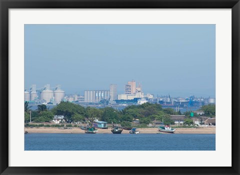 Framed Africa, Mozambique, Maputo, port area boats Print