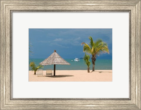 Framed Africa; Malawi; Mangochi; Lake Malawi; Resort Makakola Print
