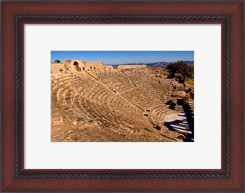 Framed Historical 2nd Century Roman Theater ruins in Dougga, Tunisia, Northern Africa Print