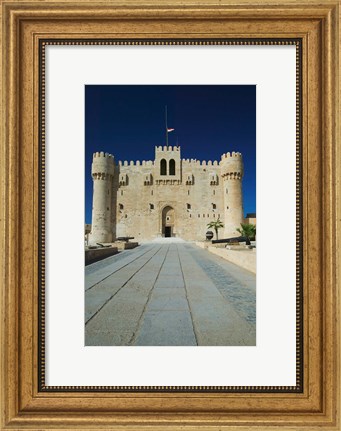 Framed Fort Qu&#39;it Bey, Alexandria, Mediterranean Sea, Egypt Print