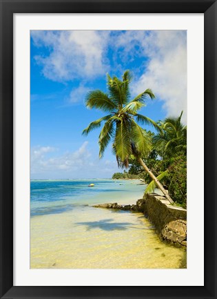 Framed Clear Waters on Mahe Island, Seychelles, Africa Print