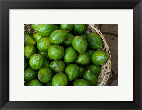 Framed Benin, Ouidah, Produce Market Avocados Print