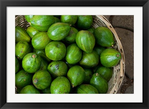 Framed Benin, Ouidah, Produce Market Avocados Print