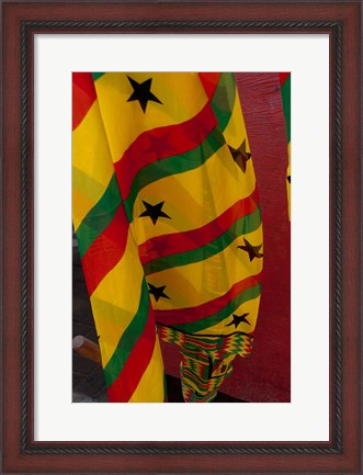 Framed Ghana, Port city of Tema, Textile Patterns Print