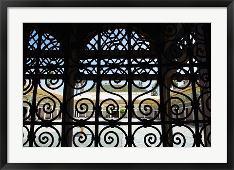 Framed Bahia Palace, Moorish Architecture, Marrakech, Morocco Print