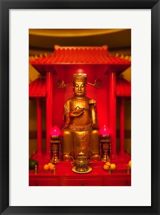 Framed God of General Guan Shrine in a Corporate Office, Shanghai, China Print