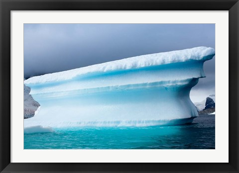 Framed Antarctica, Pleneau Island, Icebergs Print